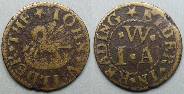 Reading, John Wilder the elder farthing token Reading, John Wilder the elder farthing token